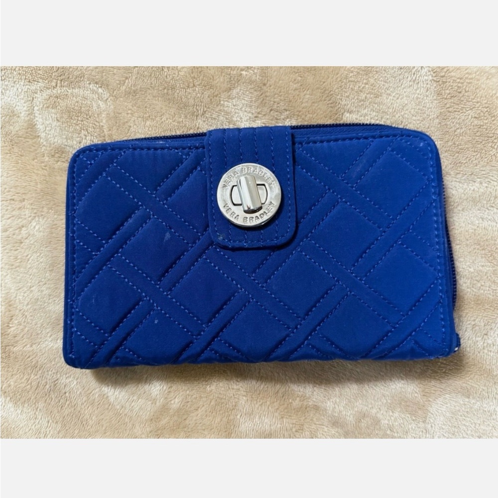 Blue Quilted Wallet